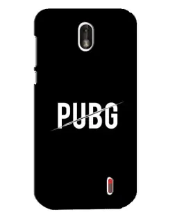 Чехол для Nokia 1 с картинкой «PUBG — белый логотип»