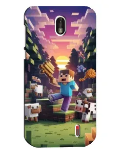 Чехол для Nokia 1 с картинкой «Стив на ферме»