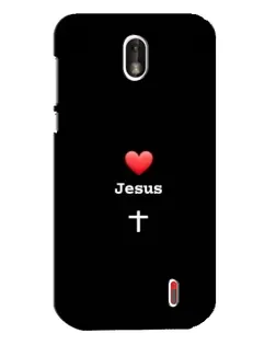 Чехол для Nokia 1 с картинкой «Сердце - Jesus»