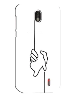 Чехол для Nokia 1 с картинкой «Рука держит»