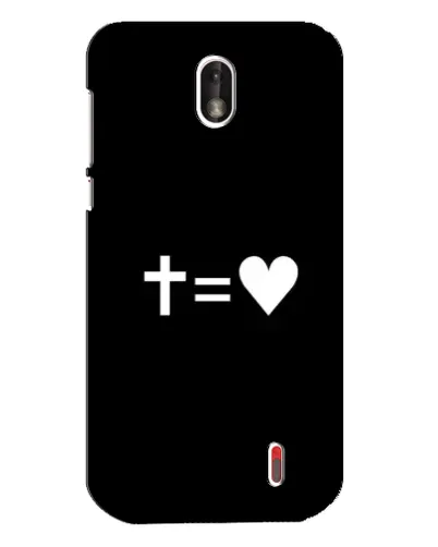 Чехол для Nokia 1 с картинкой «Крест и Сердце» Чехол для Nokia 1 с картинкой «Крест и Сердце»