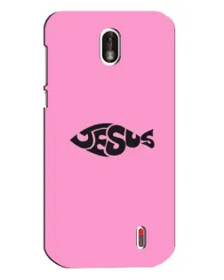 Чехол для Nokia 1 с картинкой «Розовый символ  Jesus»