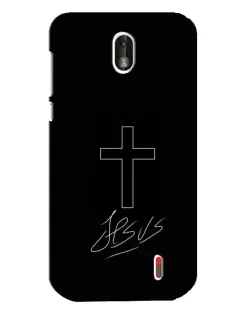 Чехол для Nokia 1 с картинкой «Графический крест Jesus» Чехол для Nokia 1 с картинкой «Графический крест Jesus»