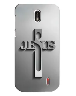 Чехол для Nokia 1 с картинкой «Металлический крест Jesus» Чехол для Nokia 1 с картинкой «Металлический крест Jesus»