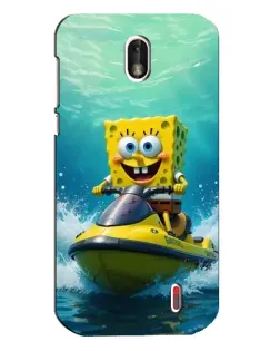 Чохол для Nokia 1 з картинкою «Спанч Боб на гідроциклі»