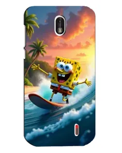 Чохол для Nokia 1 з картинкою «Губка Боб серфінгіст»