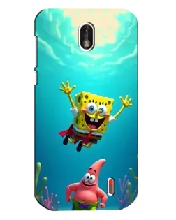 Чехол для Nokia 1 с картинкой «Спанч Боб под водой»