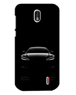 Чехол для Nokia 1 с картинкой «Силуэт Tesla Night»