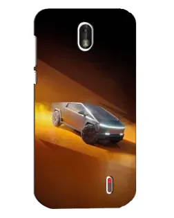 Чехол для Nokia 1 с картинкой «Cybertruck в пустыне»