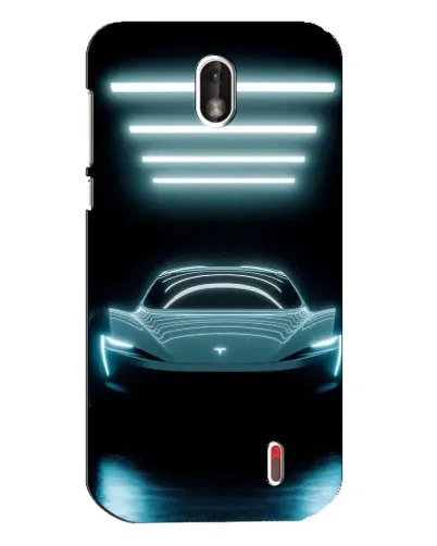 Чехол для Nokia 1 с картинкой «Tesla в неоне» Чехол для Nokia 1 с картинкой «Tesla в неоне»