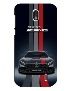 Чохол для Nokia 1 з картинкою «Mercedes — білий карбон»