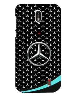Чохол для Nokia 1 з картинкою «Mercedes — бірюзовий акцент»