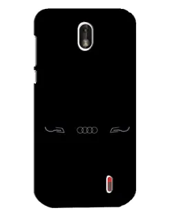Чехол для Nokia 1 с картинкой «Audi — световой подпись»