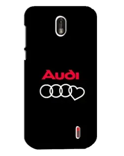 Чехол для Nokia 1 с картинкой «Логотип Audi Heart»