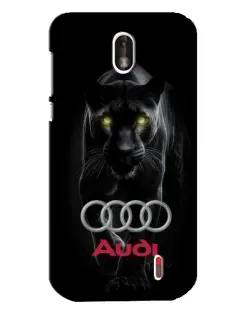 Чехол для Nokia 1 с картинкой «Пантера и Audi»