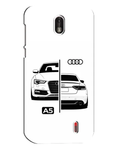 Чехол для Nokia 1 с картинкой «Audi — контрастный дизайн» Чехол для Nokia 1 с картинкой «Audi — контрастный дизайн»