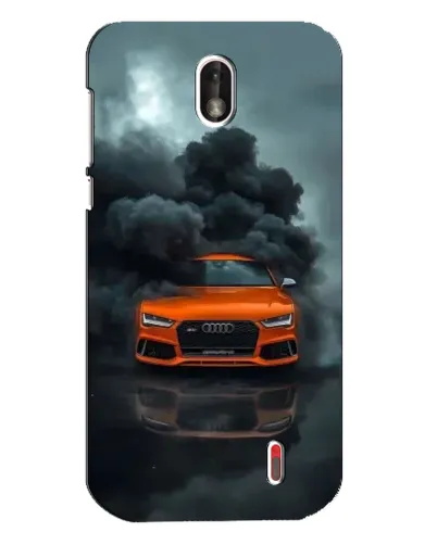 Чехол для Nokia 1 с картинкой «Audi в облаках дыма» Чехол для Nokia 1 с картинкой «Audi в облаках дыма»
