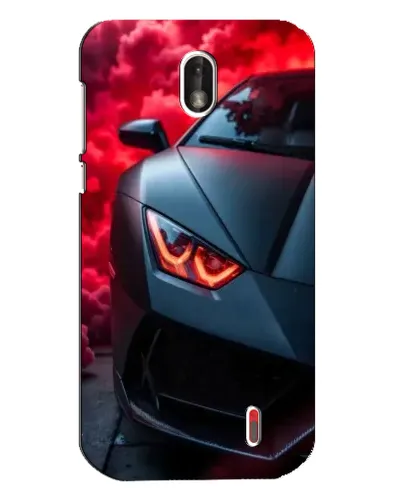 Чехол для Nokia 1 с картинкой «Lamborghini красное сияние» Чехол для Nokia 1 с картинкой «Lamborghini красное сияние»