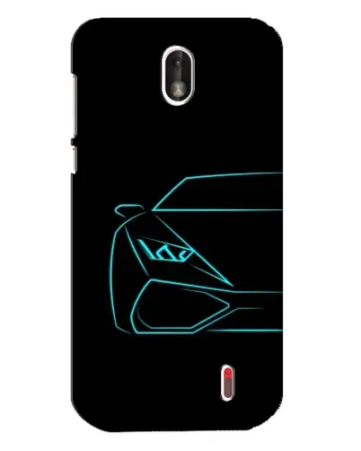 Чехол для Nokia 1 с картинкой «Голубой силуэт Lamborghini» Чехол для Nokia 1 с картинкой «Голубой силуэт Lamborghini»
