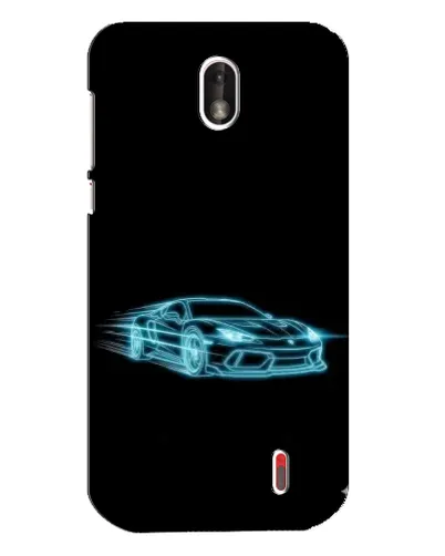 Чехол для Nokia 1 с картинкой «Неоновый контур Lamborghini» Чехол для Nokia 1 с картинкой «Неоновый контур Lamborghini»