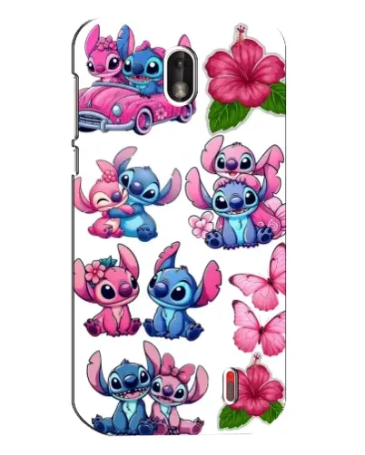 Чохол для Nokia 1 з картинкою «Стікери Stitch та Angel»
