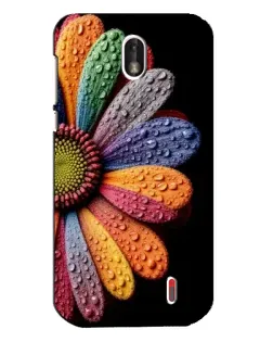 Чехол для Nokia 1 с картинкой «Радужный цветок»