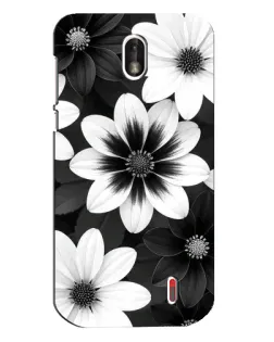 Чехол для Nokia 1 с картинкой «Монохромные астры»
