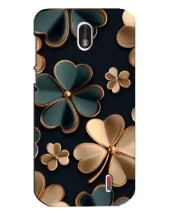Чехол для Nokia 1 с картинкой «Клевер в золоте»
