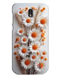 Чехол для Nokia 1 с картинкой «Белые сухоцветы»