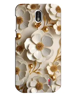Чехол для Nokia 1 с картинкой «Белие бумажние  цвети»
