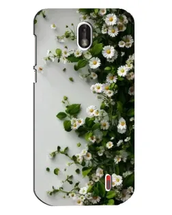 Чехол для Nokia 1 с картинкой «Ветка мелких белых цветов»