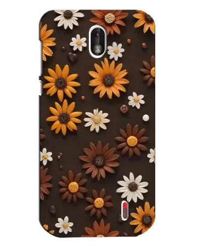 Чехол для Nokia 1 с картинкой «Узор из маленьких подсолнухов» Чехол для Nokia 1 с картинкой «Узор из маленьких подсолнухов»