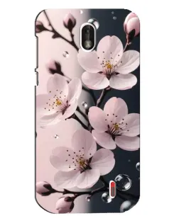 Чехол для Nokia 1 с картинкой «Нежная сакура и капли» Чехол для Nokia 1 с картинкой «Нежная сакура и капли»