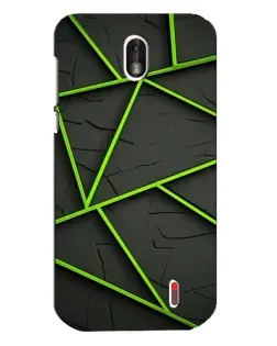 Чохол для Nokia 1 з картинкою «Зелені геометричні лінії» Чохол для Nokia 1 з картинкою «Зелені геометричні лінії»