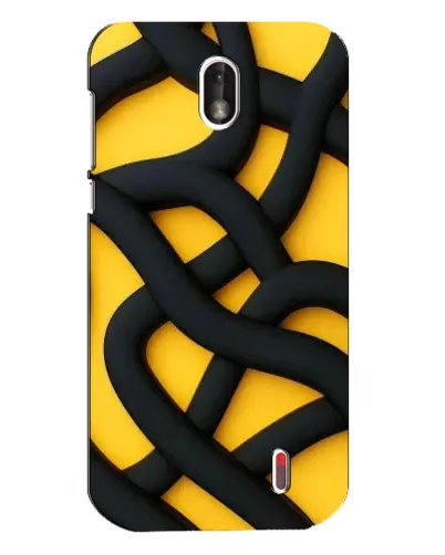 Чохол для Nokia 1 з картинкою «Чорне жовте переплетення» Чохол для Nokia 1 з картинкою «Чорне жовте переплетення»