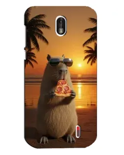Чохол для Nokia 1 з картинкою «Капібара з піцою» Чохол для Nokia 1 з картинкою «Капібара з піцою»