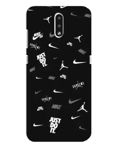 Чохол для Nokia 2.3 з картинкою «Nike Black Pattern»