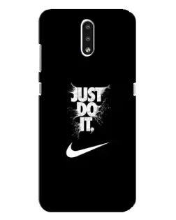 Чехол для Nokia 2.3 с картинкой «Текстовый принт Nike» Чехол для Nokia 2.3 с картинкой «Текстовый принт Nike»