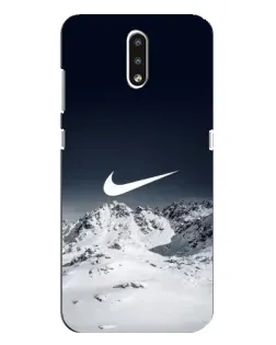 Чехол для Nokia 2.3 с картинкой «Nike — зимние горы» Чехол для Nokia 2.3 с картинкой «Nike — зимние горы»