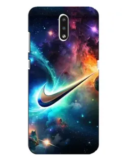 Чехол для Nokia 2.3 с картинкой «Космический Nike Swoosh» Чехол для Nokia 2.3 с картинкой «Космический Nike Swoosh»