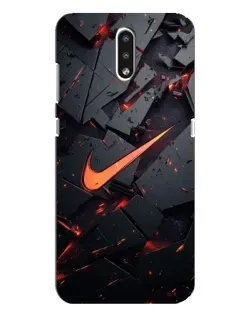 Чехол для Nokia 2.3 с картинкой «Nike — эффект разломов» Чехол для Nokia 2.3 с картинкой «Nike — эффект разломов»
