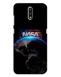 Чехол для Nokia 2.3 с картинкой «Земля из космоса NASA»