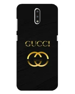Чохол для Nokia 2.3 з картинкою «Золотий логотип Gucci»