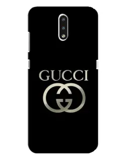 Чохол для Nokia 2.3 з картинкою «Gucci — золото на чорному»