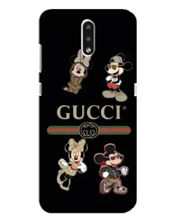 Чохол для Nokia 2.3 з картинкою «Gucci — герої Disney та монограма»
