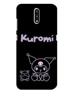 Чехол для Nokia 2.3 с картинкой «Kuromi — черный минимализм»