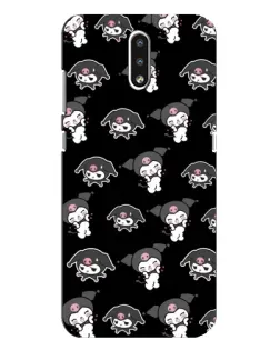 Чехол для Nokia 2.3 с картинкой «Черный паттерн Kuromi»