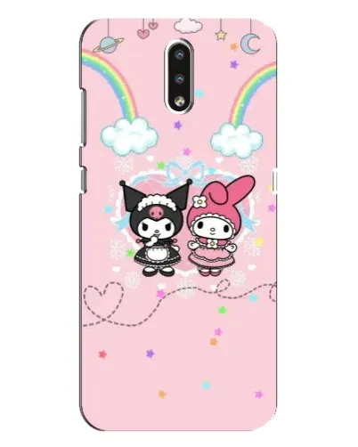 Чехол для Nokia 2.3 с картинкой «My Melody и Kuromi» Чехол для Nokia 2.3 с картинкой «My Melody и Kuromi»