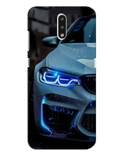 Чохол для Nokia 2.3 з картинкою «Погляд BMW з синіми фарами»