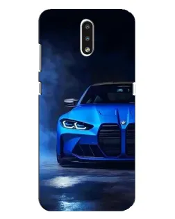 Чохол для Nokia 2.3 з картинкою «Блакитна BMW M4»